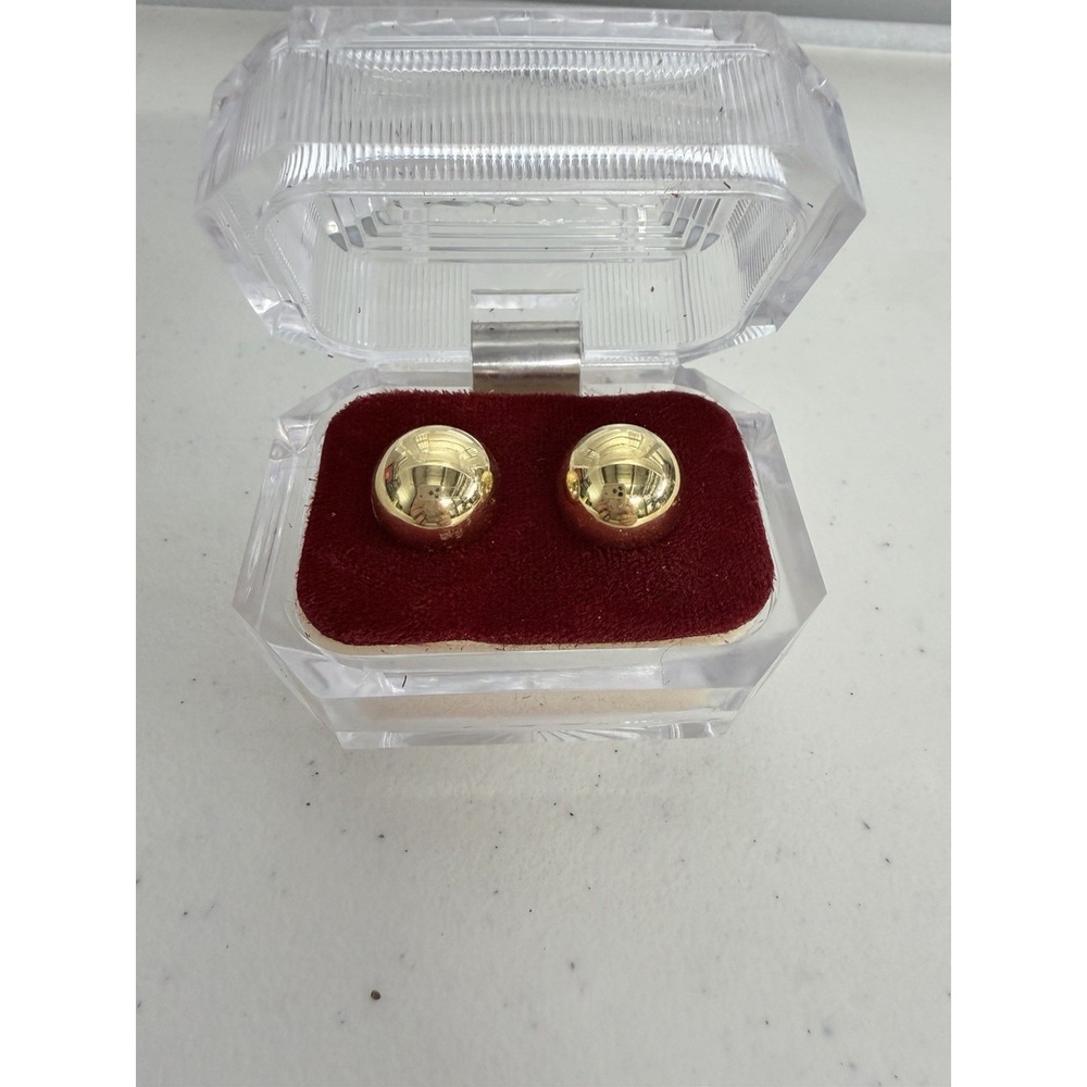 Vintage Solid Gold-Tone Magnetic Health Spheres with Velvet & Lucite Gift Box - Picture 2 of 3